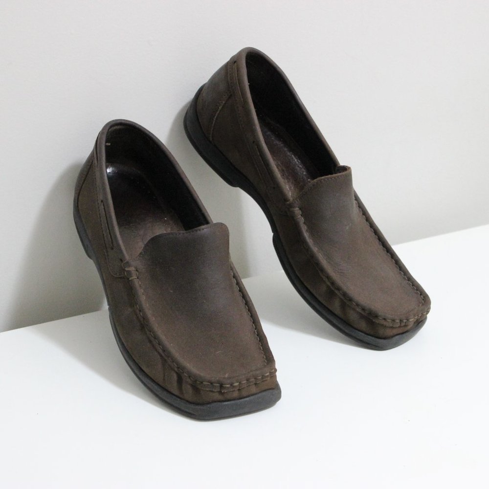 L.L. Bean Leather Slip On Boat Shoe Loafer Moc